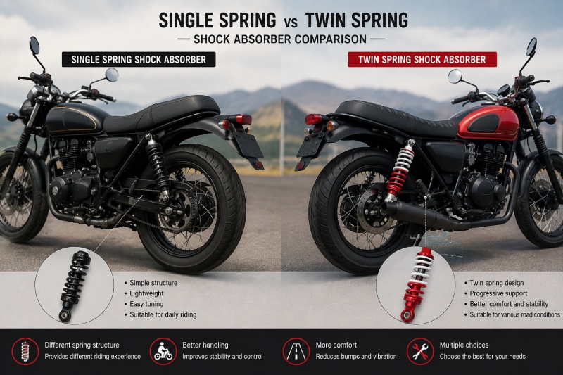 Twin-Spring Vs. Single-Spring Motorcycle Shocks: What’s The Difference?